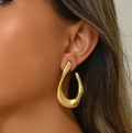 Exaggerated Irregular Hammered Earrings For Modern Women