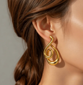 Irregular Line Stud Earrings For Modern Women